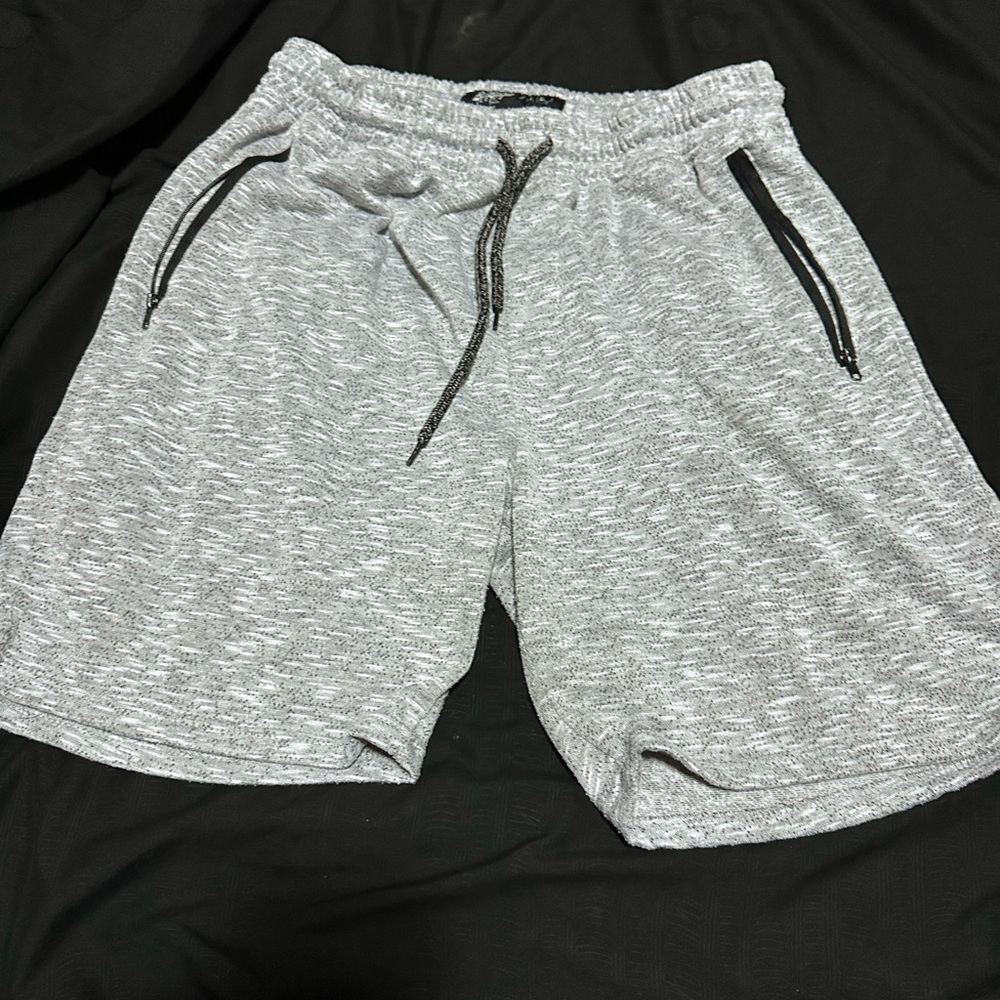 Brooklyn Cloth Gray Athletic Shorts with Elastic Waistband